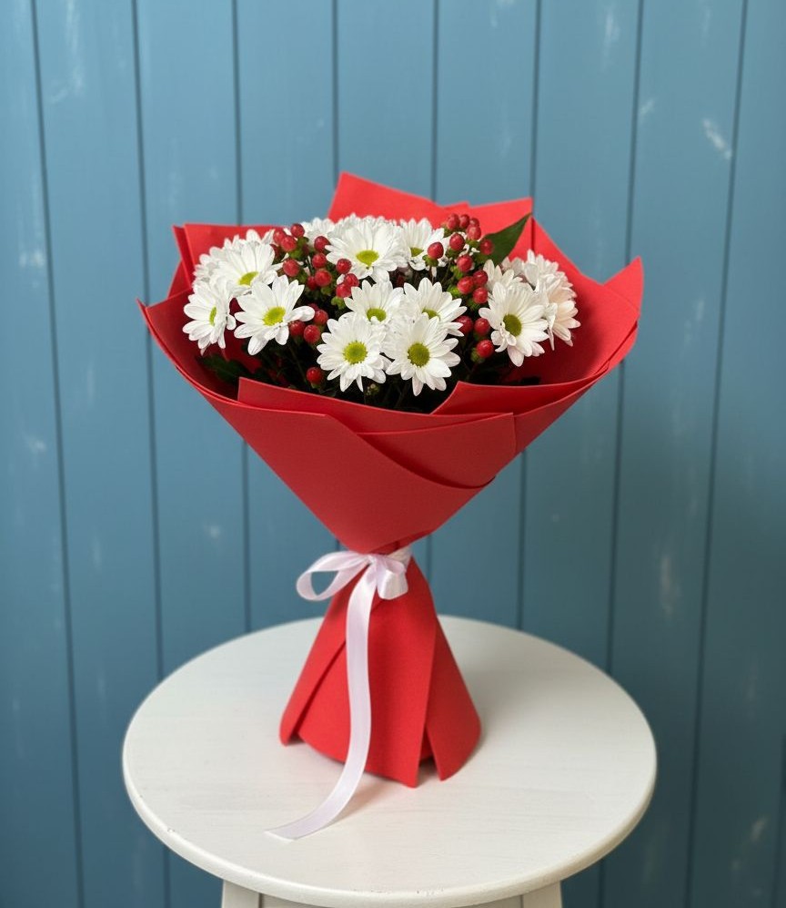 Букет цветов из: Хризантемы в Южно-Сахалинске