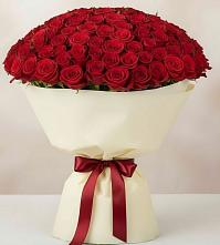 Букет 101 Красная роза Милано в Южно-Сахалинске