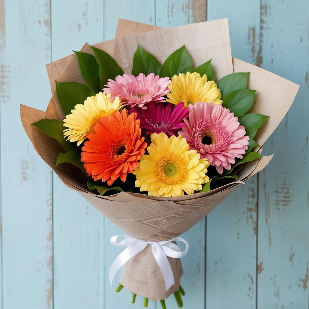 Букет цветов из: Герберы в Южно-Сахалинске