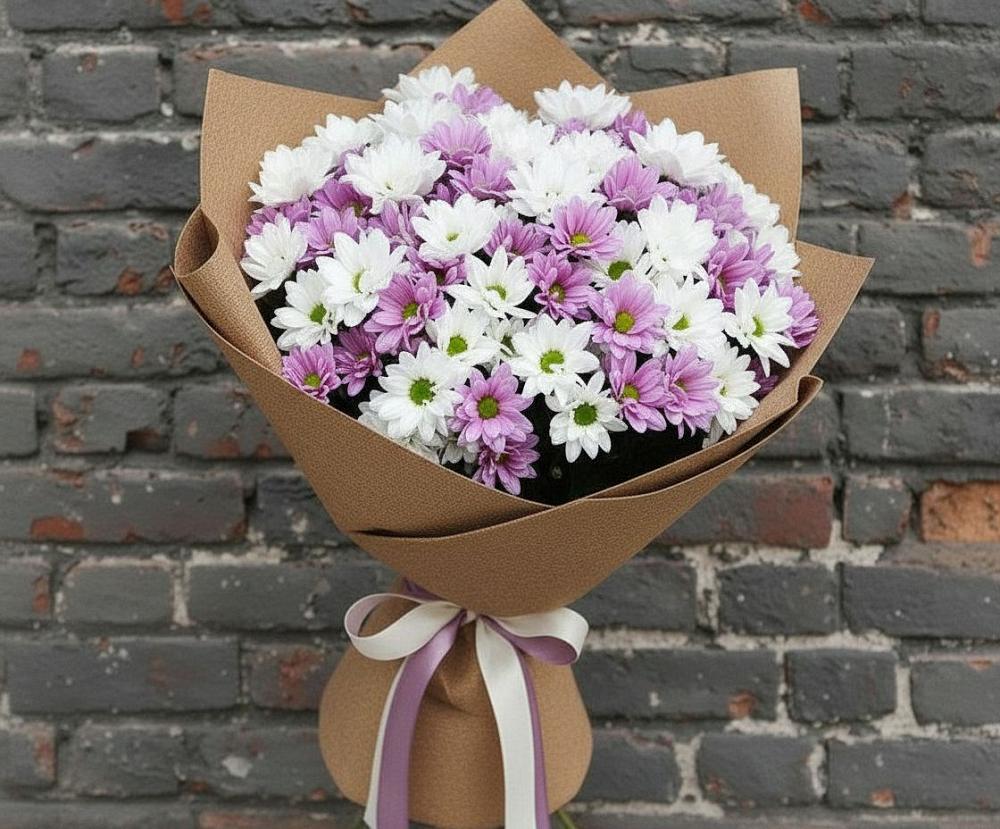 Букет цветов из: Хризантемы в Южно-Сахалинске